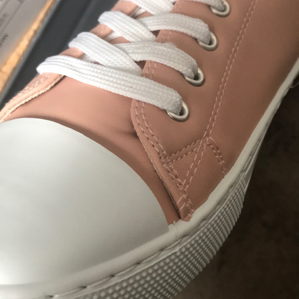 Mauve Rubber Cap Toe Lace Up Sneaker - Picture 8 of 8